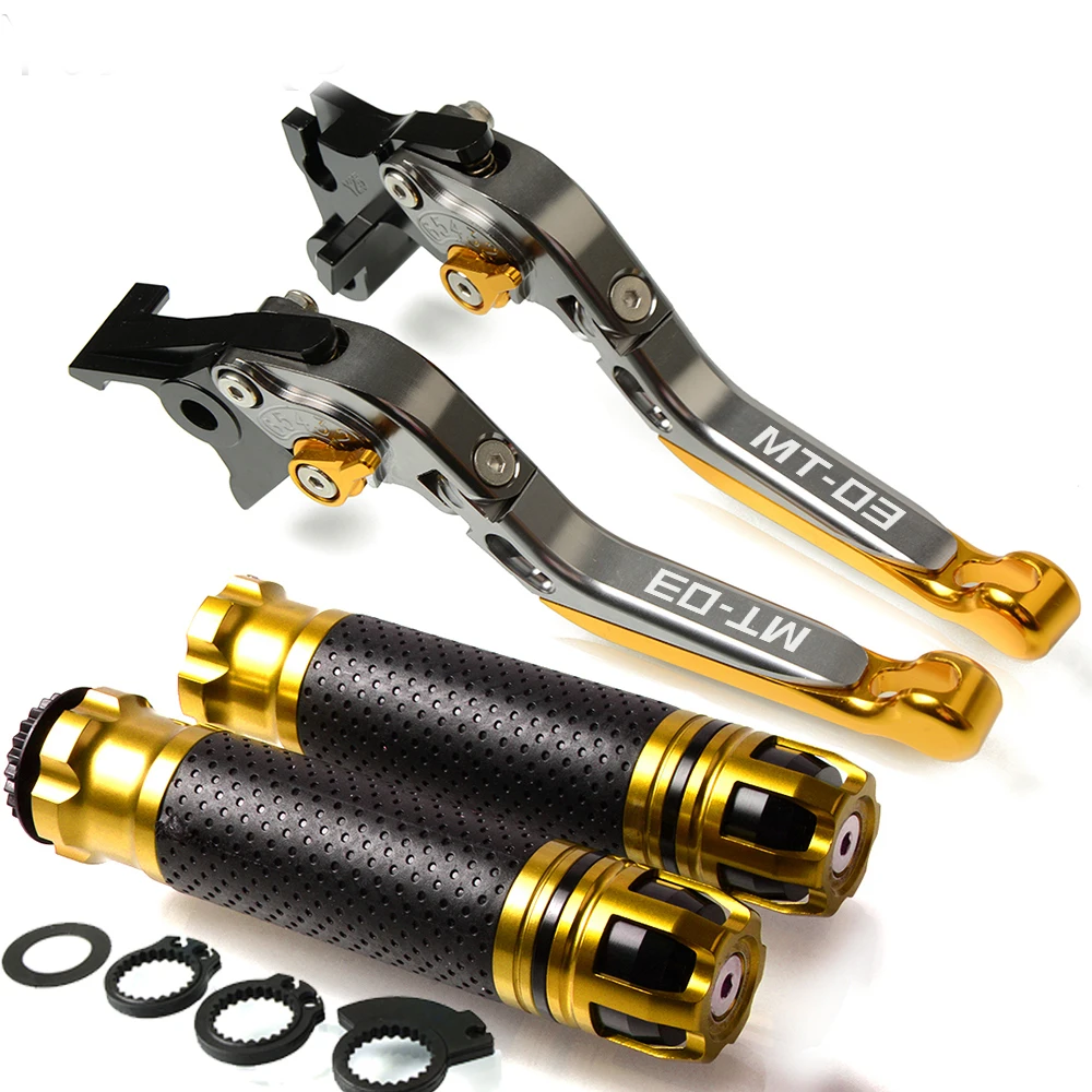 MT03 логотип мотоциклетная Тормозная ручка Регулируемый CNC алюминиевый тормозной