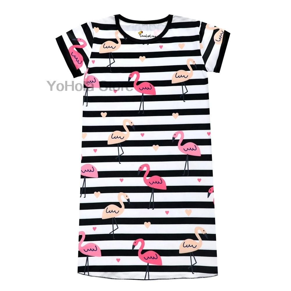 3D пижамы с кошками хлопковая ночная рубашка для девочек повседневные пижамные