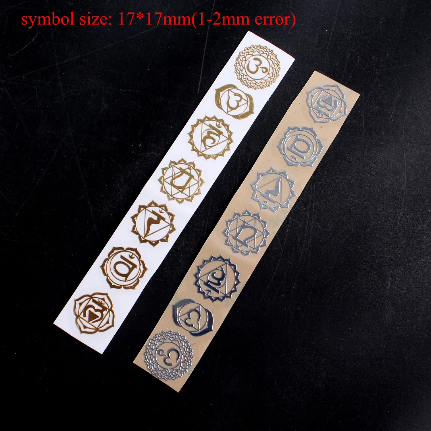 Chakra Energy Metal Rune Stickers Set Copper Paste Runes Amulet Geometry Symbols Sticker Decor Reiki Healing | Дом и сад