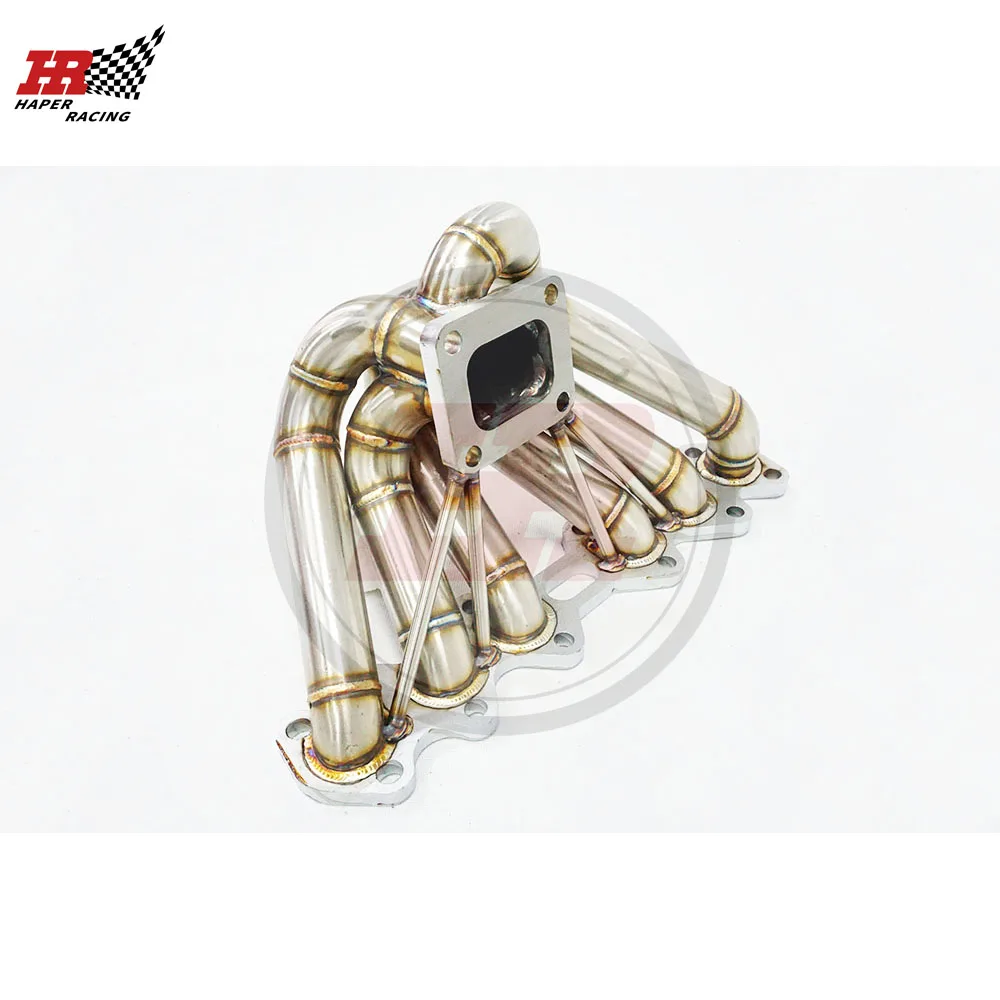 

HAPER RACING 3mm Thick Steam Pipe Supra 2JZGTE 2JZ-GTE 2JZ GTE Stainless Steel Equal Length T4 44MM Wastegate Turbo Manifold
