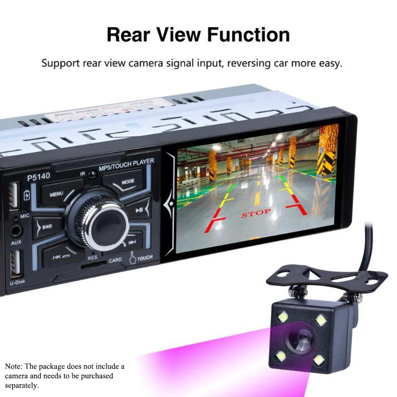 Автомобильный стереоплеер 4 1 дюйма 1080P Bluetooth радио Rds Am/Fm Mp3 Wma Mp4 Mp5 приемник |