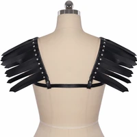 sexy lingerie punk leather harness for women body tops cage bra bralette bondage chest exotic goth accessories sword belt garter