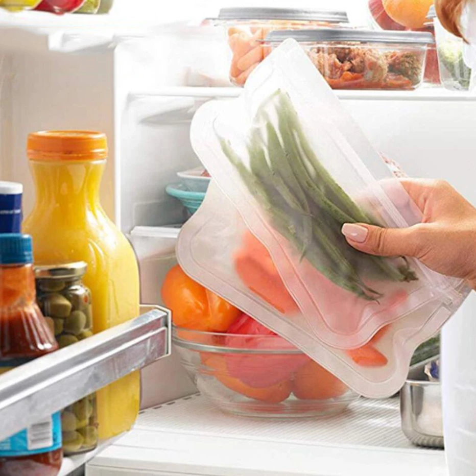 Пакеты для хранения продуктов Basedidea многоразовая силиконовая сумка контейнер