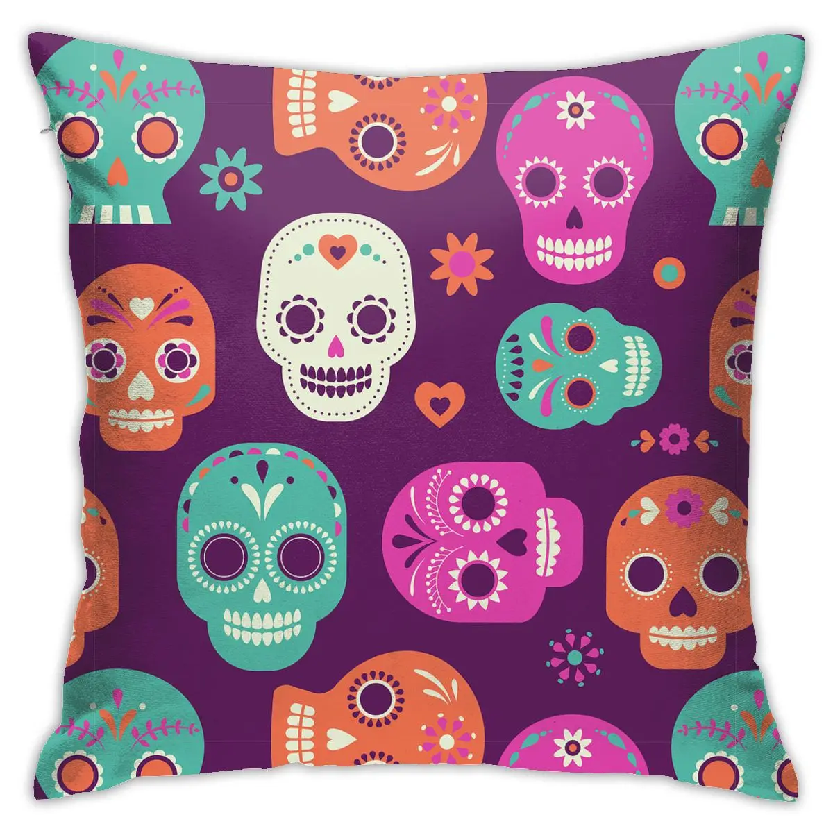 

Сахарная искусственная наволочка с рисунком, наволочка для подушки, сахарный череп, винтажный декоративный чехол для подушки, наволочка дл...