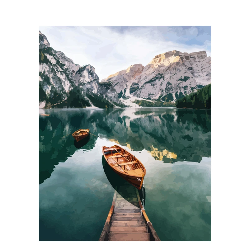 Набор для рисования по номерам на холсте без рамки | Дом и сад