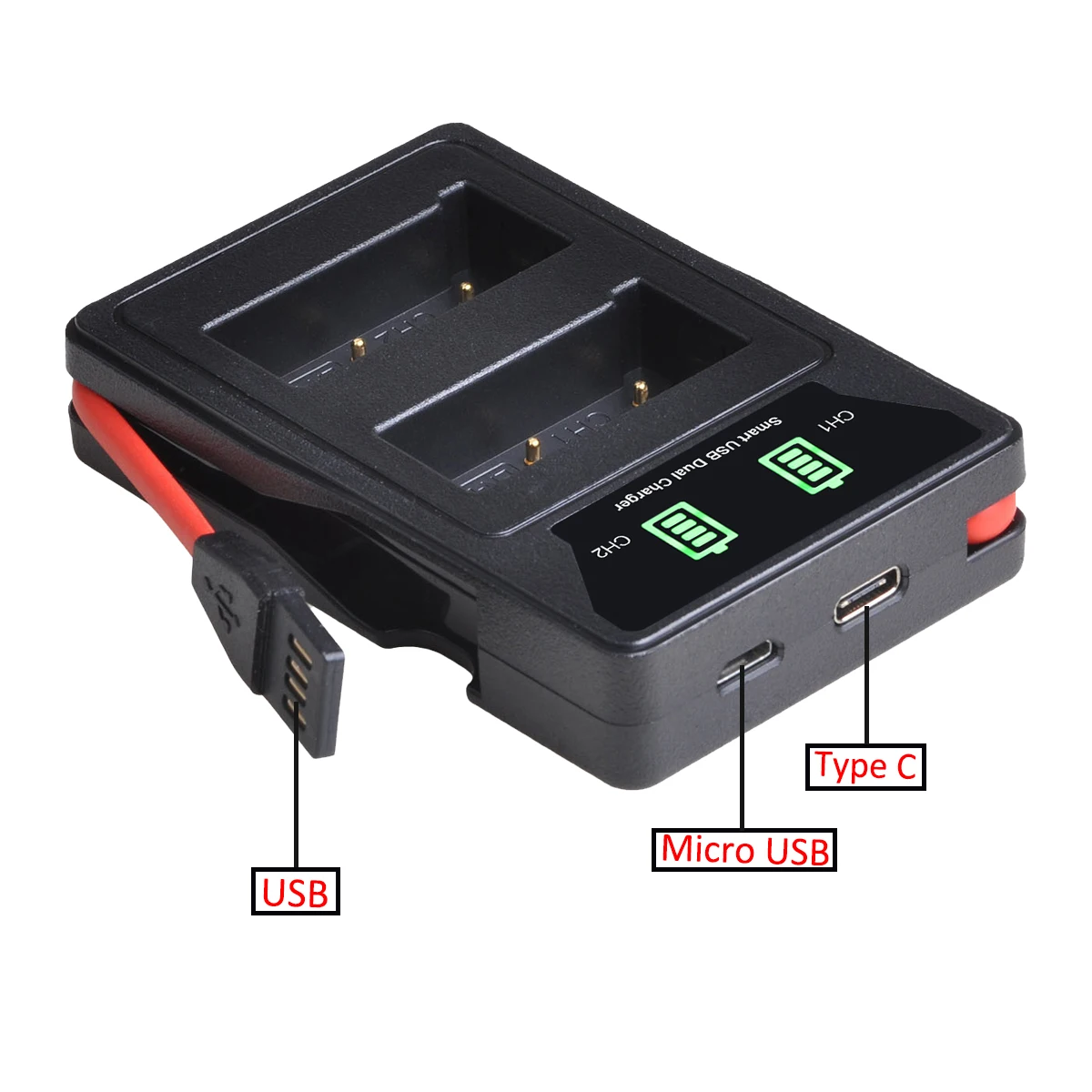 EN-EL9A EN-EL9 Battery Pack + Charger with USB and Type-c Port for Nikon D3000 D5000 D40X D40 D60 DSLR EN EL9 EL9A | Электроника