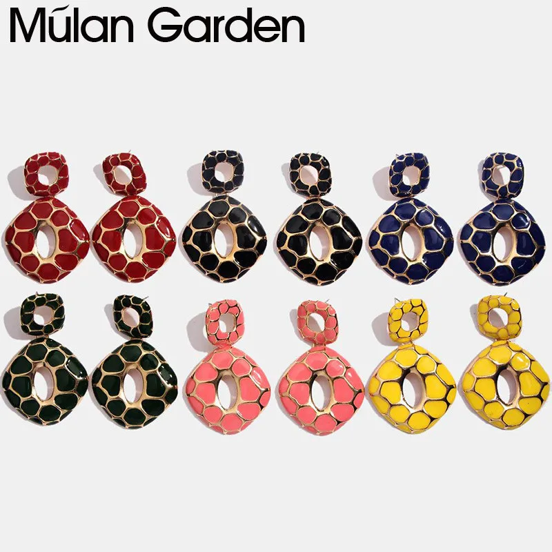 M & G геометрические металлические подвесные серьги карамельных цветов Модная