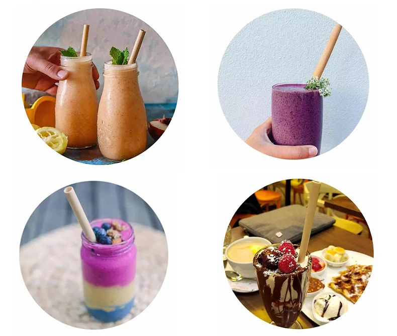 Многоразовые соломинки для питья 20 см с чистящей щеткой 10 шт. экологически чистые