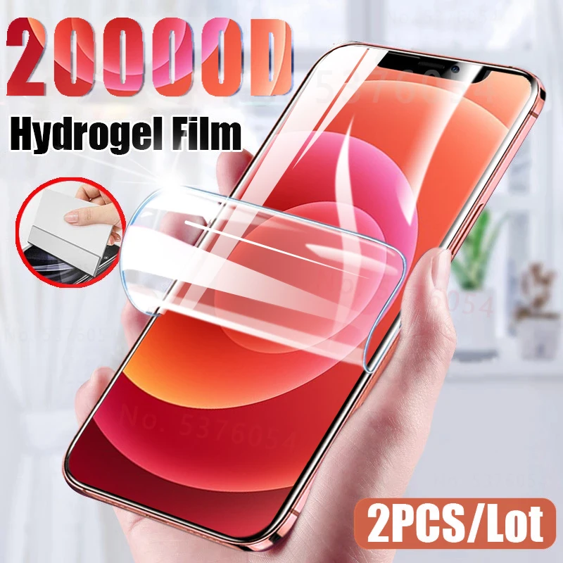

2Pcs Hydrogel film For iPhone 11 12 Pro Max Mini Screen Protector Soft Film For iPhoen 13 6s 7 8 Plus X XR XS Max SE 2 Not Glass