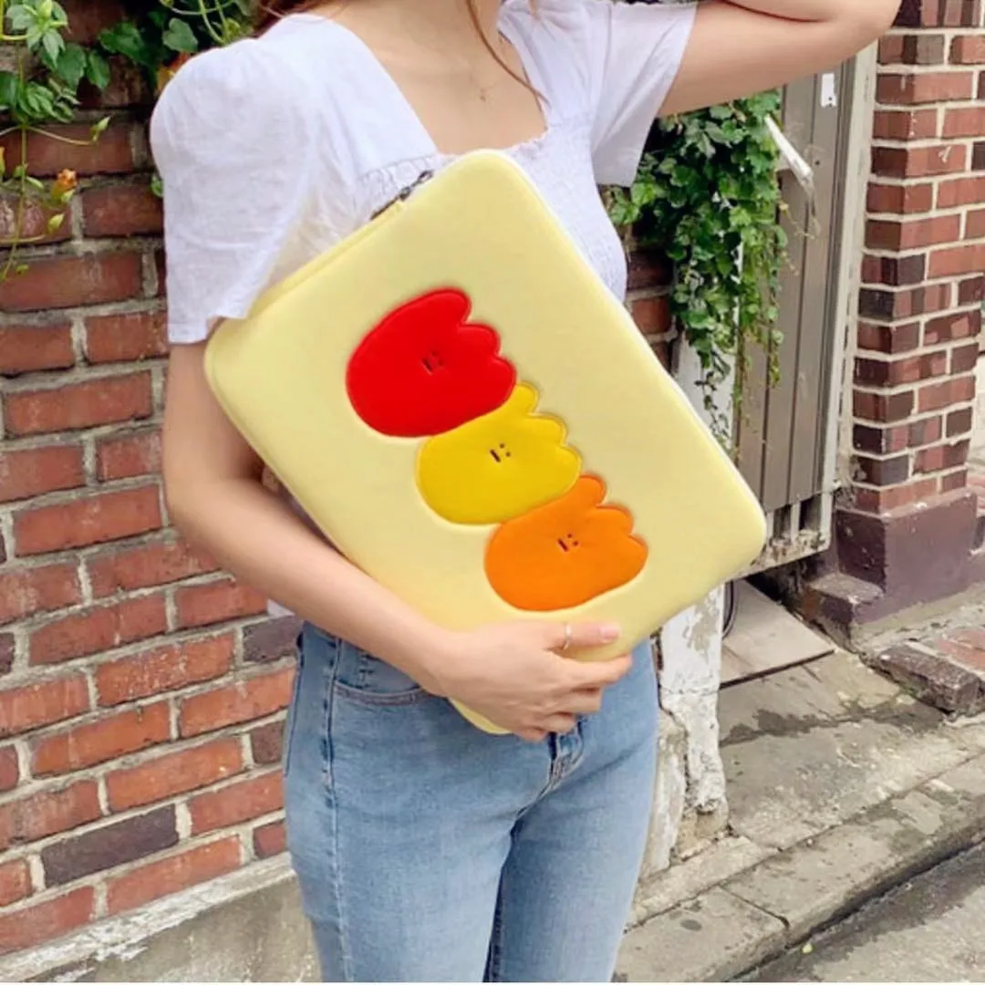 Корейская сумка для ноутбука Ins 13 дюймов желтая Mac Ipad Pro 9 7 10 8 11 14 5 15 Внутренний