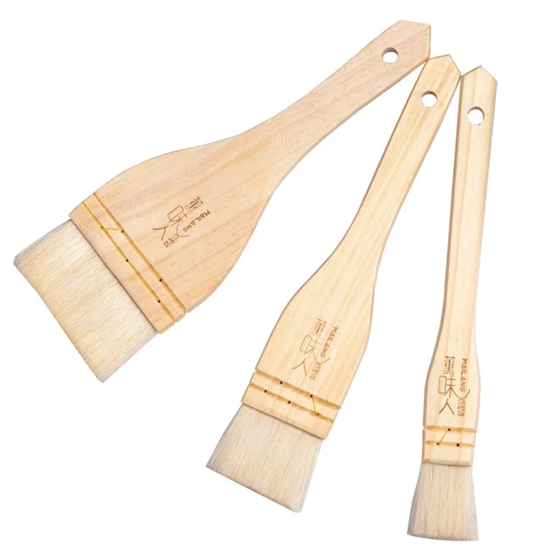 

Щетка с деревянной ручкой для барбекю, выпечки, 3 размера