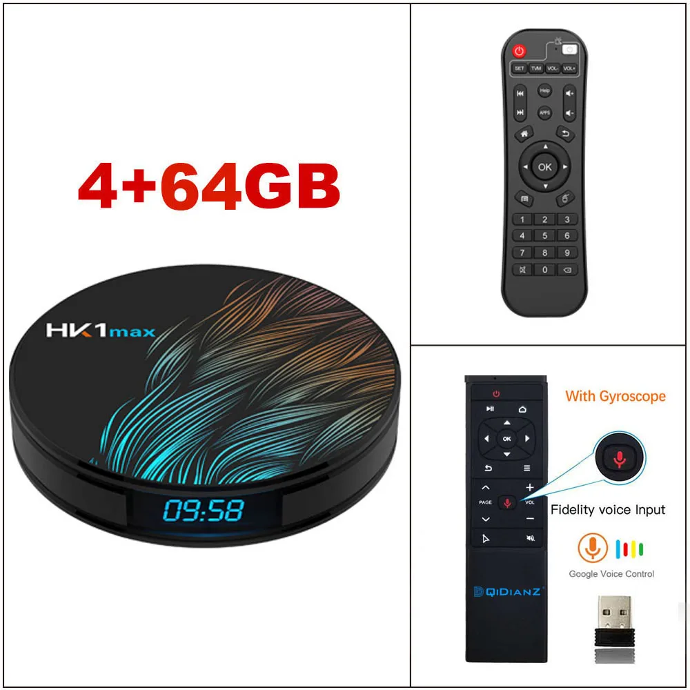 4G64G VOICE CONTROL DQiDianZ Android 9,0 Смарт ТВ приставка HK1 MAX Мини Смарт ТВ приставка 2,4G/5G Wifi RK3318 четырехъядерный BT 4,0 приставка медиаплеер HK1MAX - Цвет: 4G64G VOICE CONTROL