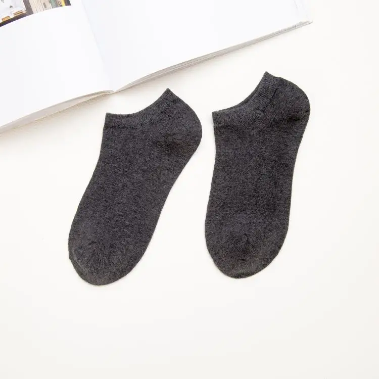 3 Pairs Deep Gray 3 пар/лот, мужские носки, хлопок, черный, белый, серый цвет, мужские короткие носки, летние короткие носки-башмачки, неглубокие мужские носки, цена - Цвет: 3 Pairs Deep Gray