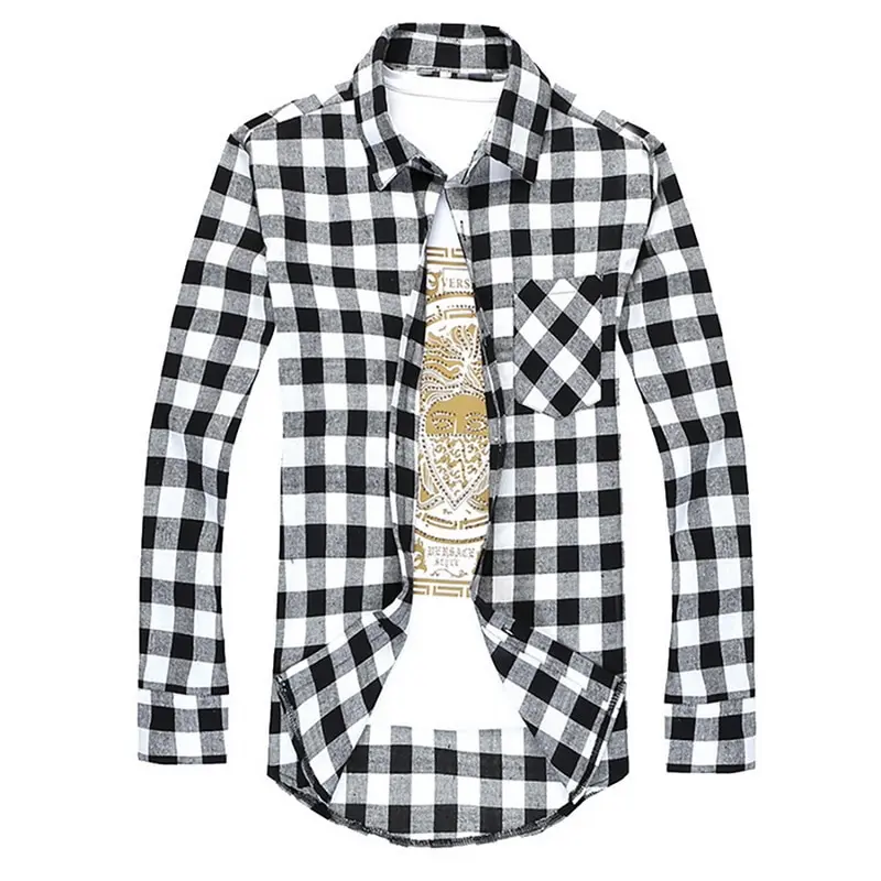 

Plaid Shirt 2020 New Autumn Winter Flannel Red Checkered Shirt Men Shirts Long Sleeve Chemise Homme Cotton Male Check Shirts