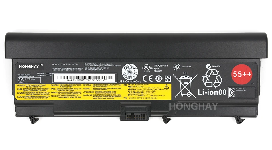 Honghay Аккумулятор для ноутбука LENOVO ThinkPad E40 E50 E420 E520 SL410 SL510 T410 T510 T420 T520 W510 W520 L410 L420 L510 L520