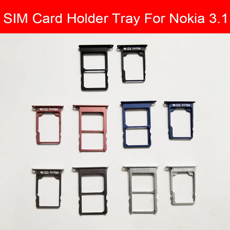 Держатель лотка для Sim карты nokia 3 1 (2018) TA 1049 1057 1063 1070 1074 адаптер SD запасные