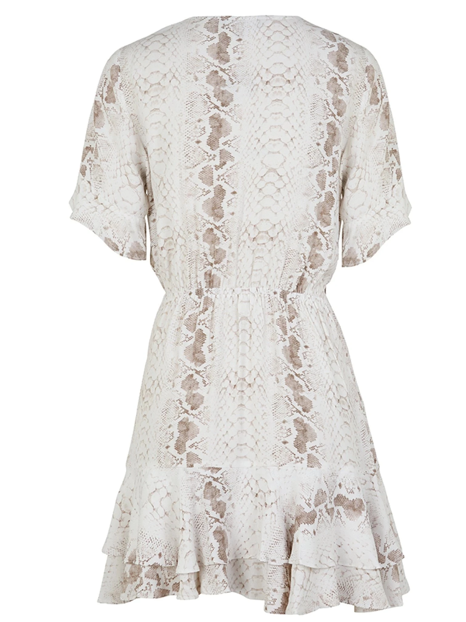 

Women 2020 Summer New Fashion Snake Skin Print Deep V-neck Dress High Waist Fashion Summer Sundress