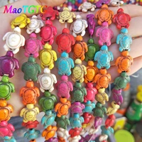 mix color carved howlite sea turtle beads jewelry making bracelet necklace howlite artificial stone diy beads jewelry accessorie
