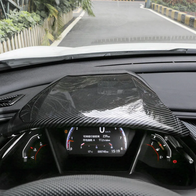 Крышка приборной панели из углеродного волокна крышка рулевого колеса для Honda Civic