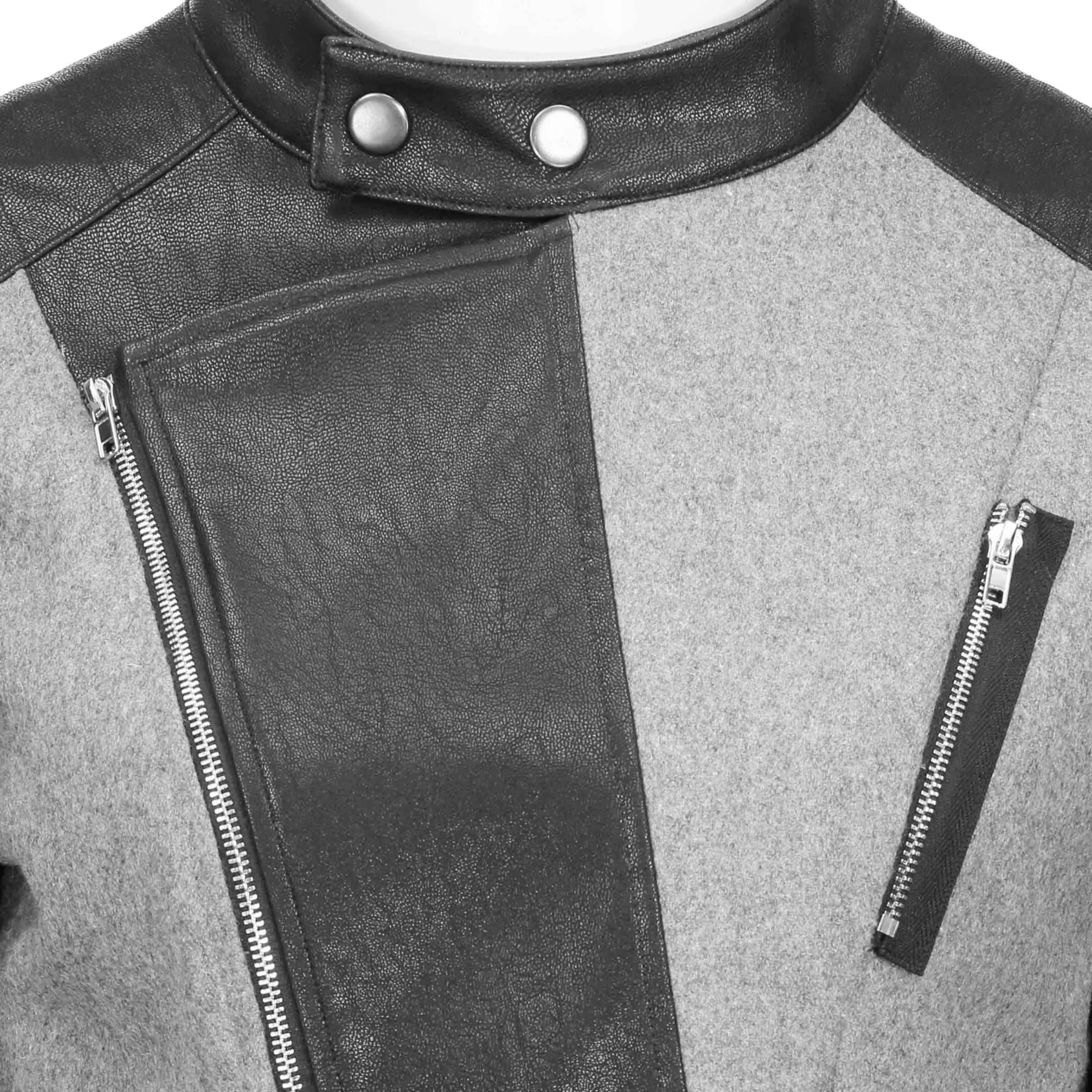 Куртка женская из ПУ кожи повседневный приталенный пиджак в горошек на молнии