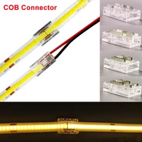 2pin 4pin cob led strip solderless connector 10mm 8mm width for fast connect single color rgb high density flexible fob light