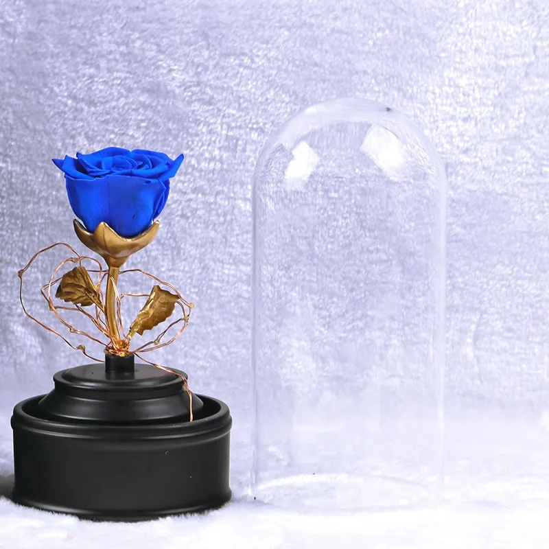 Hot Sale Beautiful Led Light Bluetooth Speaker Preserved Eternal Roses in Glass Dome | Дом и сад