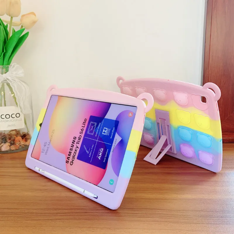

Kids Safe Silicon Cover For Samsung Galaxy Tab A7 T500 T505 A7 Lite 8.7 10.4 A 8.0 T290 T220 S6 P610 T510 Relieve stress Case