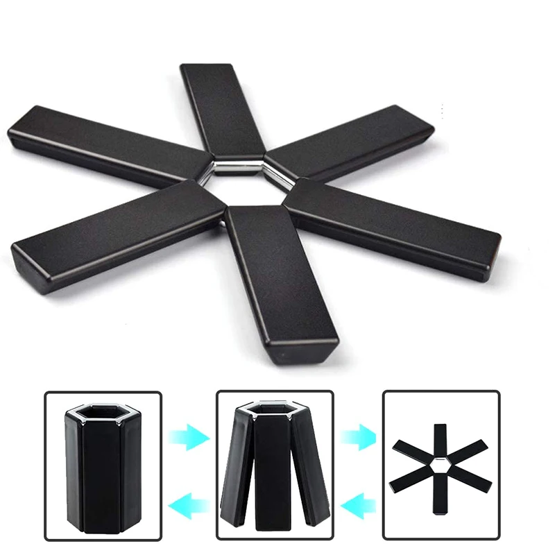 

6 Pack Trivets for Hot Pots and Pans, Trivet for Hot Dishes, Folding Design Expandable Trivets, Non-Slip Kitchen Trivets