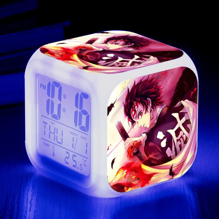 Будильник цифровой со светодиодной подсветкой мультяшный 3D-рисунок рассекающий