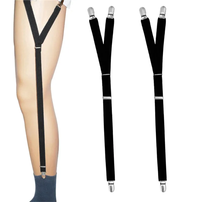 Мужская рубашка с держателем военные прямые подтяжки стремени эластичная форма