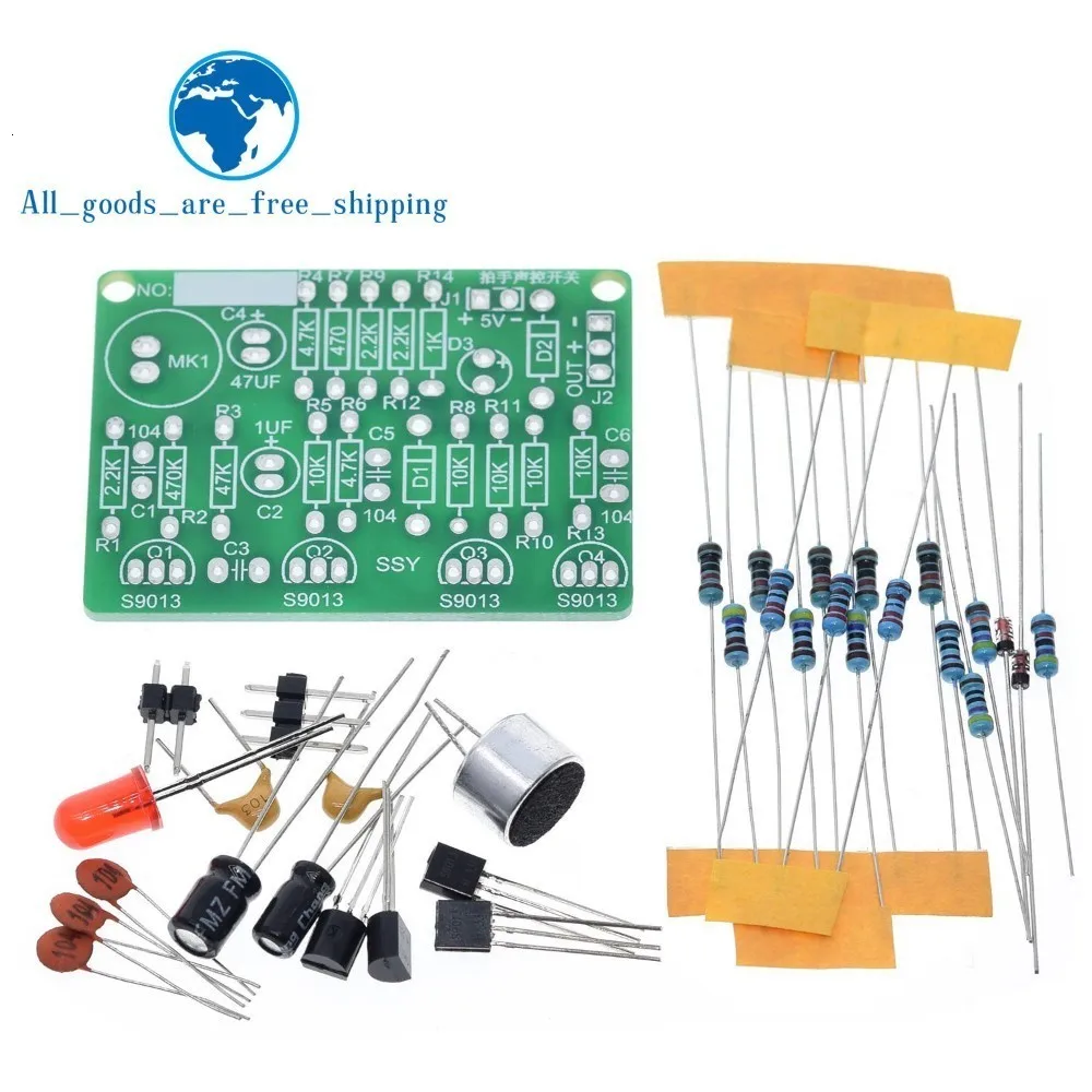 TZT электронный акустический хлопковый переключатель управления DIY Kit звуковой датчик электронная схема костюм DIY интегрированный PCB модуль