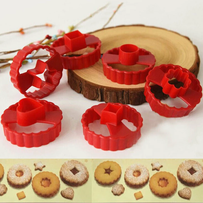 6pcs Plastic Donut Mold Set Non-Stick Cutter Mold Cake Chocolate Candy Biscuit Pastries Mould SP99