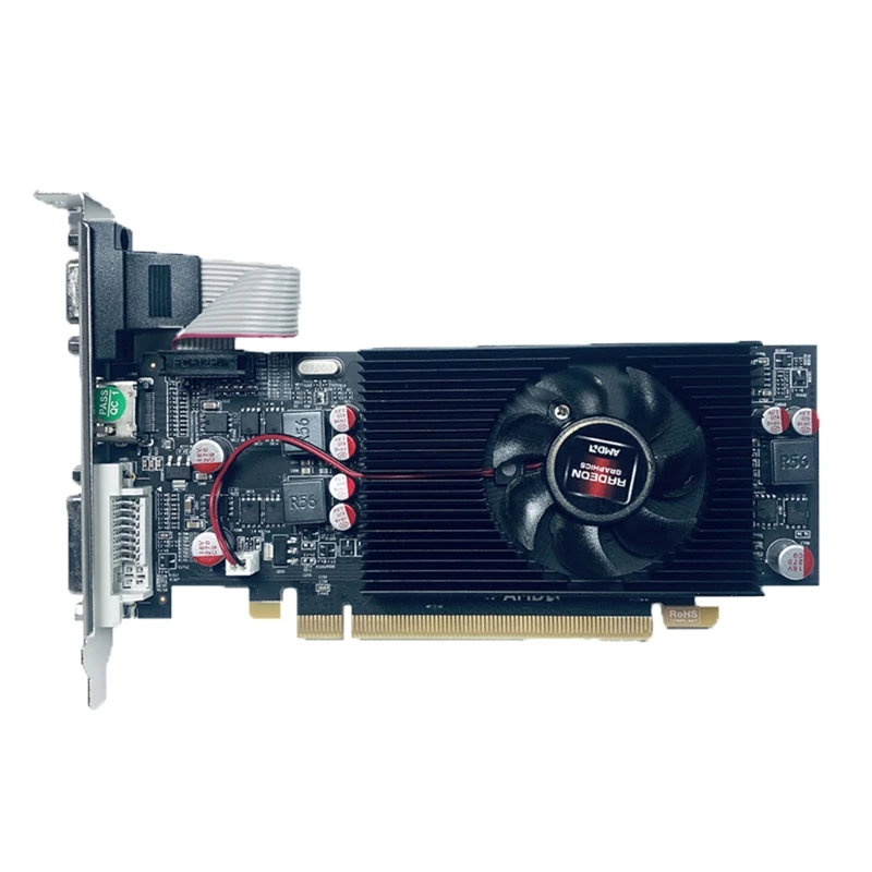 Портативная игровая видеокарта R7 350 2 ГБ/4 ГБ DDR5 128 бит Directe PCI Express 3 0 с охлаждающим