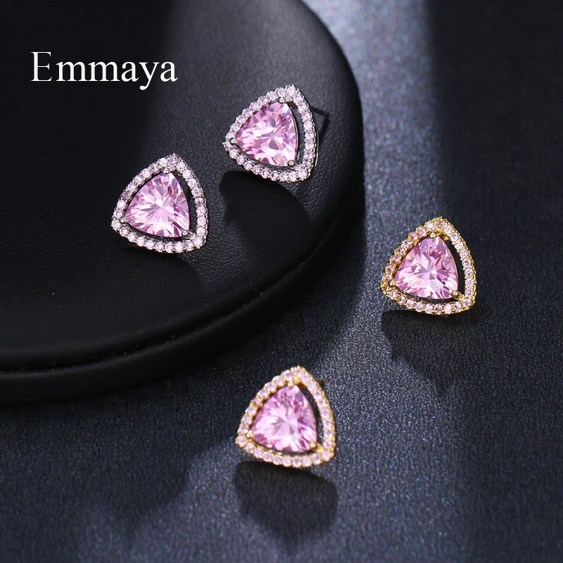 Emmaya Изысканная модель треугольной формы с кубическим цирконием два цвета