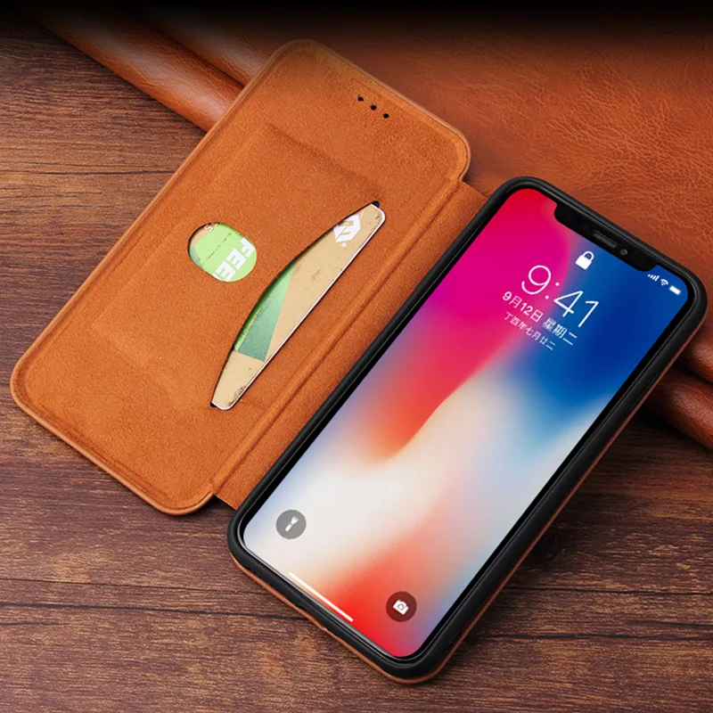 Чехол книжка из искусственной кожи для iPhone 11 чехол кошелек с отделением карт