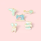 Модный Индивидуальный значок ручной работы Креативные Мультяшные ножницы линейка швейная машина металлическая эмалированная брошь лацкан рюкзак ювелирные изделия подарок