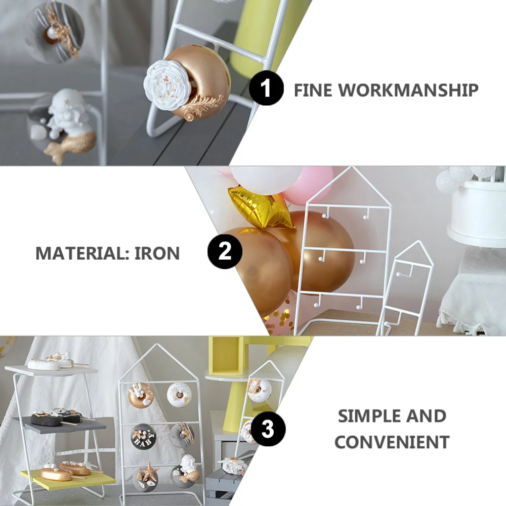 

1Pc Doughnut Display Rack Wedding Dessert Showing Stand Iron Doughnuts Rack