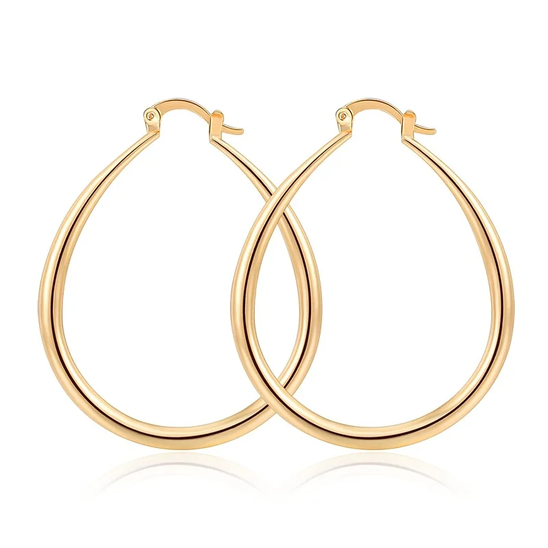 Элегантные модные женские золотые серьги в европейском и американском стиле