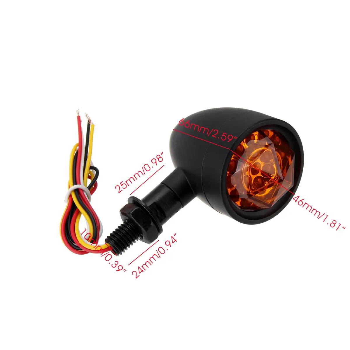 

Pair Universal 12V Motorcycle Turn Signal Lights Indicator Brake Runnning Lamps 4 Wire For Honda/Suzuki