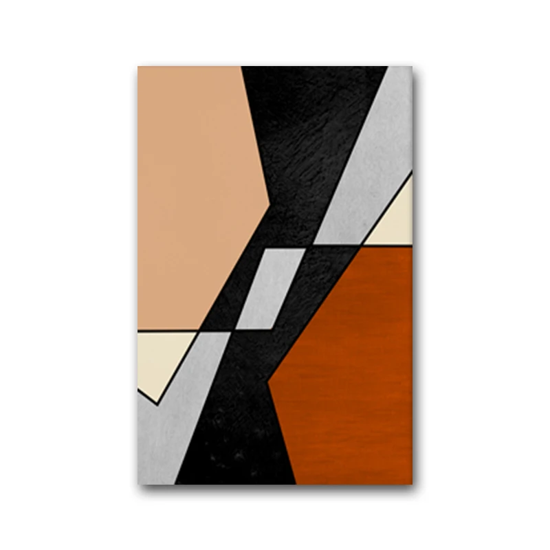 

Nordic Abstract Orange Geometric Art Canvas Painting Decoration Art Wall Print and Poster Picture for Living Room Bedroom Home