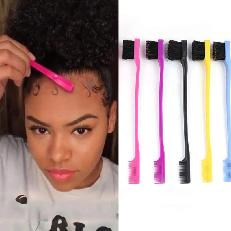 

Высококачественная щетка с управлением краями, Расческа с двойным контролем, щетка для волос для бровей, расческа для волос