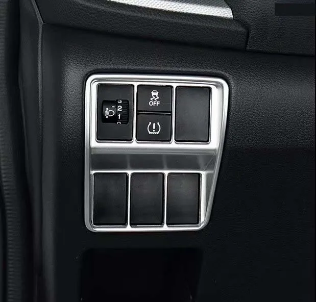 

Переключатель фар внутренняя Кнопка рамка Крышка отделка для 2017-2021 Honda CRV CR-V новые аксессуары для украшения стиль