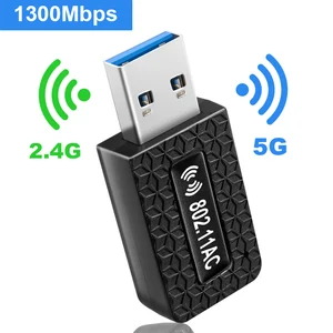 Wi-Fi-адаптер, 5G Гц, USB, 1300 Мбитс, Двухдиапазонная Wi-Fi-антенна, USB 3,0, Ethernet, 2,4G и 5G, Wi-Fi-модуль для ПК, ноутбука