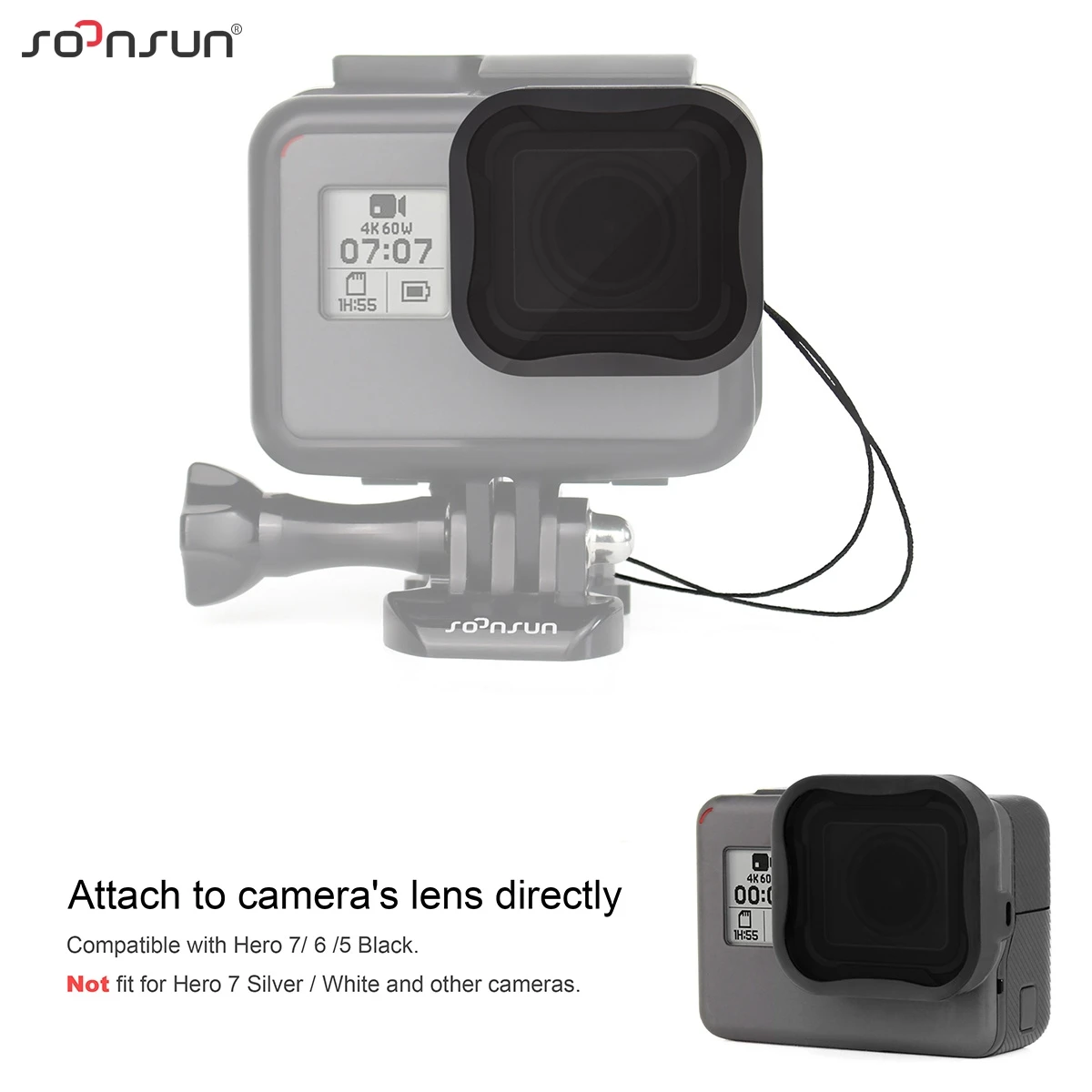 SOONSUN CPL ND8 ND16 ND32 поляризатор фильтр для GoPro Hero 7 6 5 Black Go Pro ND фильтры объектива