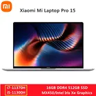 Ноутбук Xiaomi Mi Laptop Pro 15, Intel Core 2021i7-11370H MX450 i5-11300H дюйма, 16 ГБ DDR4 15,6 ГБ SSD OLED 512 K, 3,5 дюйма, компьютер со сканером отпечатка пальца