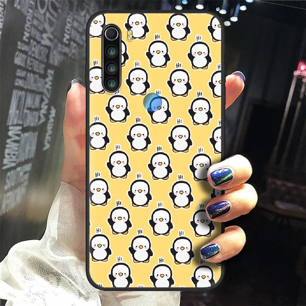

Penguin Cute cartoon Phone Case Cover Hull For XIAOMI Redmi 7a 8a S2 K20 NOTE 5 5a 6 7 8 8t 9 9s pro max black waterproof luxury