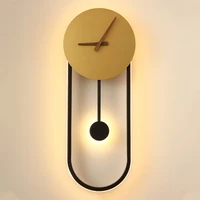 nordic new design wall lamp art deco clock led wall sconce industrial loft corridor aisle stairs wall light living room lights