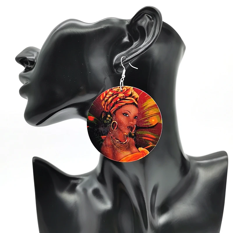 YD&YDBZ модные африканские Женские аксессуары серьги новый параграф принтованное
