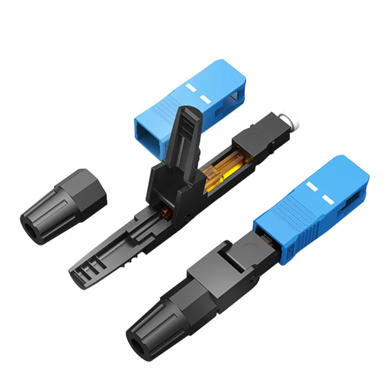 50pcs 100pcs SC UPC single-mode Fast Connector Embedded Connector FTTH Tool Cold Fiber Fast Connector SC Fiber Optic Connector 