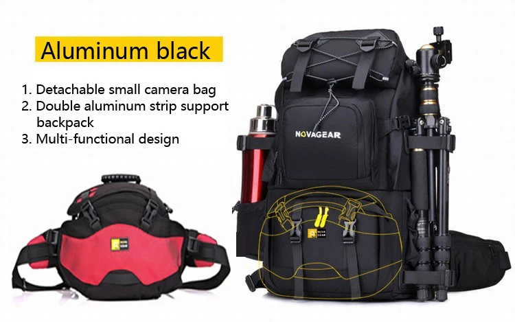 Сумка для фотоаппарата NOVAGEAR 80302 универсальный вместительный дорожный рюкзак